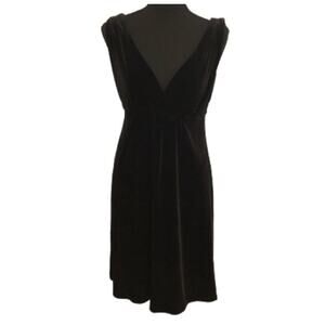 OLD NAVY Holiday Velour Little Black Cocktail Dress - V-neck - SMALL